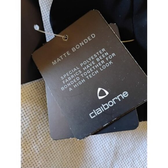 Claiborne Black Rain Coat 38S New Soho Jacket - Picture 3 of 11